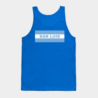 San Luis City in Argentina Flag Tank Top